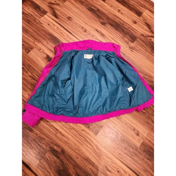 Vtg Columbia Whirlibird Down Jacket Womens Sz L Puffer Bomber 3 In 1 colorblock - Picture 10 of 16
